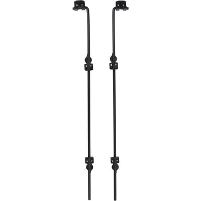 2 Ensembles Loquet de Sol de Portail 36 Pouces Acier Allié Robuste Multifonctionnel Verrou de Canne Tige de Chute de Portail pour