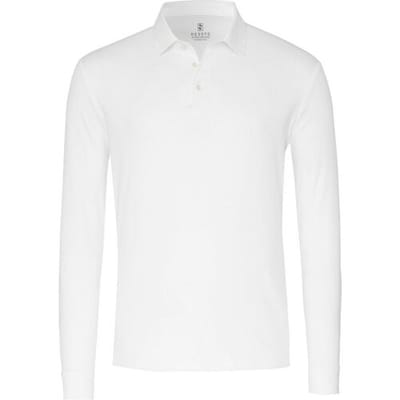 Desoto Essential Long Sleeve Polo Uni Color Wit / male
