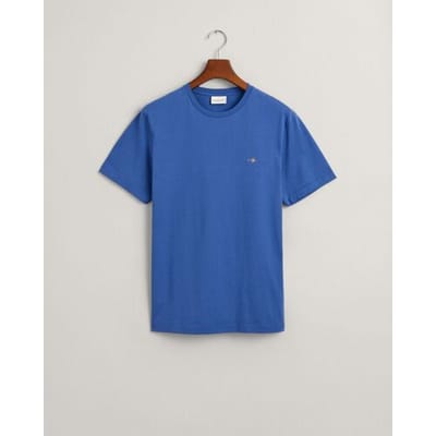 Gant T-Shirt Regular Uni Fine Shield Embroidery Rich Blue / male