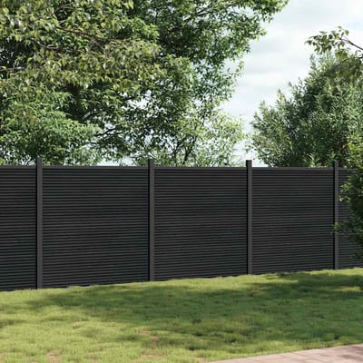 vidaXL Schuttingpaneel 526x186 cm HKC grijs
