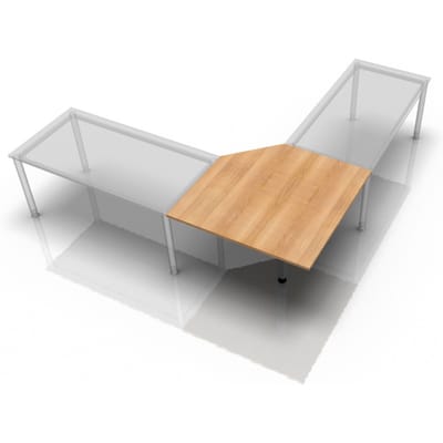 RT12 G - trapeziumvormige plaat 120 x 120 Walnoot