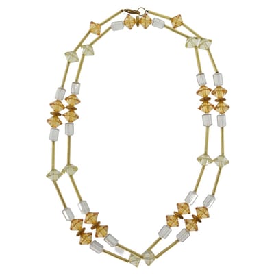 Behave – Ketting – Amber Geel Bruin – Acryl Kralen – Lange Halsketting – Nikkelvrij