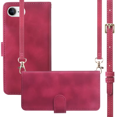 imoshion Hoesje - Geschikt voor Apple iPhone 17e / 16e - Bookcase met koord - Rood