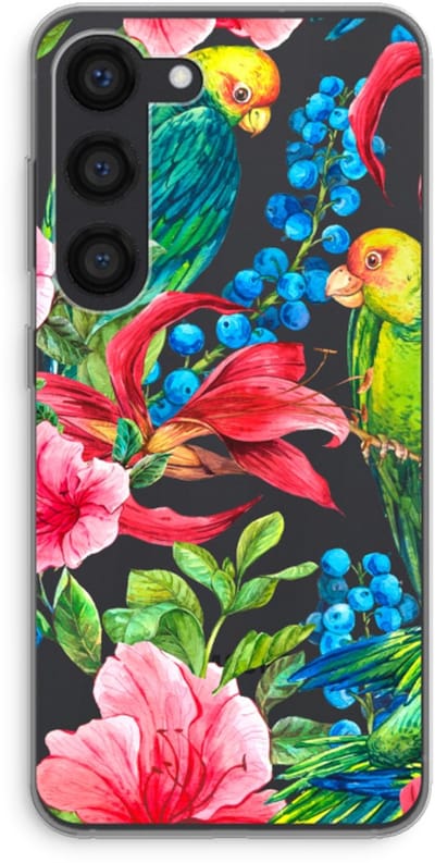 Case Company® - Hoesje geschikt voor Samsung Galaxy S23 hoesje - Papegaaien - Soft Cover Telefoonhoesje - Bescherming aan alle Kanten en Schermrand