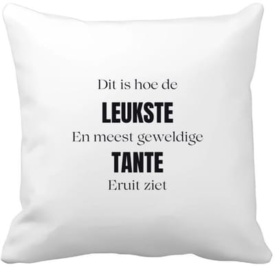 Akyol - dit is hoe de leukste en geweldige tanie uit ziet Kussen hoes - Tante - cadeau tante - cadeau - verjaardag tante - 40 bij 40 cm