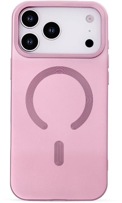 Casemania Hoesje Geschikt voor Apple iPhone 17 Pro - Roze - Matte Siliconen Back Cover - Geschikt voor MagSafe
