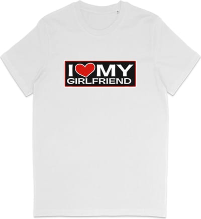 T Shirt heren - Ik Hou Van Mijn Vriendin - Wit - Maat XS