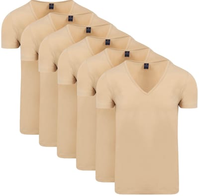 Suitable Vitaru Onzichtbaar Ondershirt Diepe V-Hals 6-Pack - Maat L - Heren met Stretch