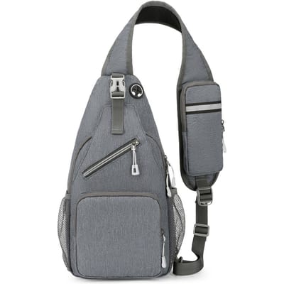 Sac à bandoulière sacs à bandoulière sacs banane pour hommes femmes sac à bandoulière sac à dos de randonnée gris