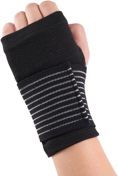 Zwarte Fietshandschoenen – Met Verdikte Compressiepolsband, Verstelbare Handbeschermers & Elastische Fitnessband
