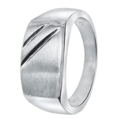 Lucardi Heren Zegelring - Ring - Vaderdag Cadeautje - Echt Zilver - Zilverkleurig