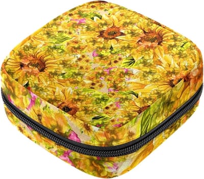 Maandverband Opbergtas - Periode Kit - Persoonlijke Hygiëne - Zachte Fluweel Mix - 17x17x12 cm - Meerkleurig