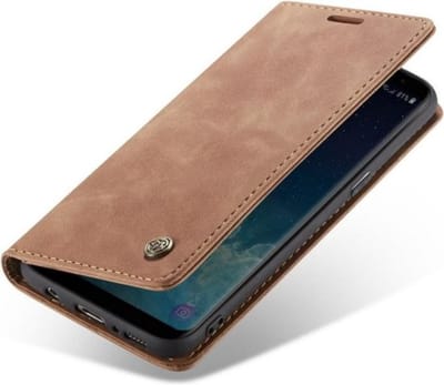 CaseMe - Telefoonhoes - boekmodel hoesje Geschikt voor: Oppo Reno 5Z - CaseMe Bookcase - Portemonnee hoesje - Bruin