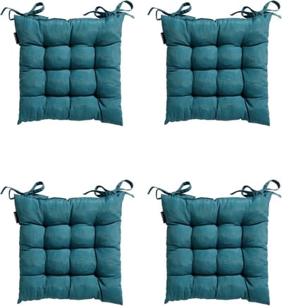 Madison - Zitkussen - Universeel - 4 stuks - 46 x 46 cm - Blauw - Tuin