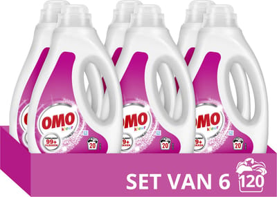 Omo Kleur Vloeibaar Wasmiddel - 6 x 20 wasbeurten - Voordeelverpakking
