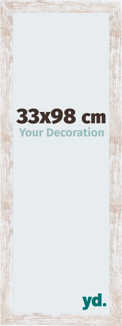 Your Decoration - Fotolijst 33x98 cm - MDF - White Wash - Catania