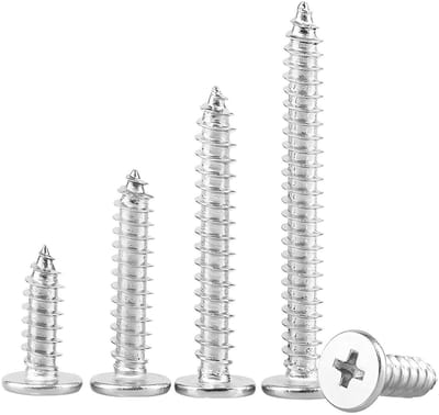 20 Stuks Dunne Zelftappende Schroeven, Kruiskop Platkop, 304 RVS, M6 x 20mm, Ideaal voor Houtreparaties en Klussen