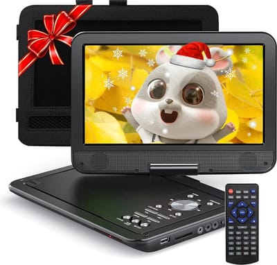 HD Zwenkscherm Draagbare DVD-speler - Geheugenafspeelfunctie en Synchronisatie - Ondersteunt Diverse Mediaformaten - Compact en Draagbaar Ontwerp voor Onderweg Entertainment