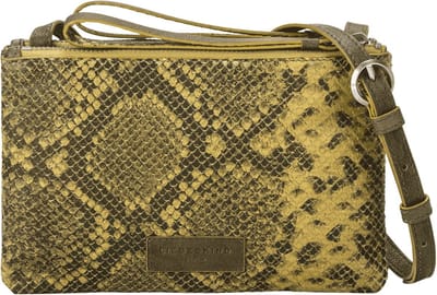 LIEBESKIND BERLIN Leren Schoudertas Goat Vintage / Airforce Snake Crossbody Dusky Olive Zwart Veelkleurig