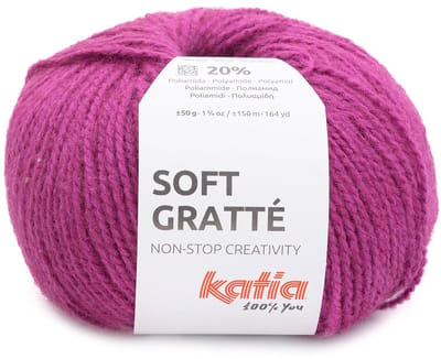 Katia Soft Gratté - 91 magenta - Mohair-Look Acryl Garen