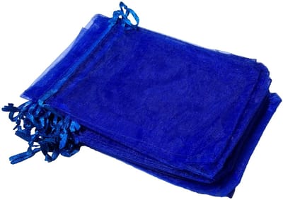 Prigta - Organza zakjes - 50 stuks - 10x15 cm - Blauw - cadeauzakjes organza stof - uitdeelzakjes - geschenkzakjes - geurzakjes maken