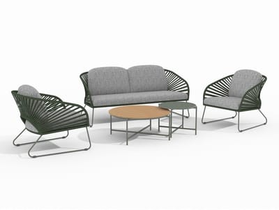 House Nordic Lounge Set Novella Staal Grijs/Groen
