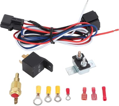 Radiator Koelventilator Relais Kit - Kunststof - Voor 7/8 Inch Fans - Met Overbelastingsbeveiliging