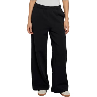 Urban Classics - Fluffy wideleg Dames joggingbroek - 3XL - Zwart