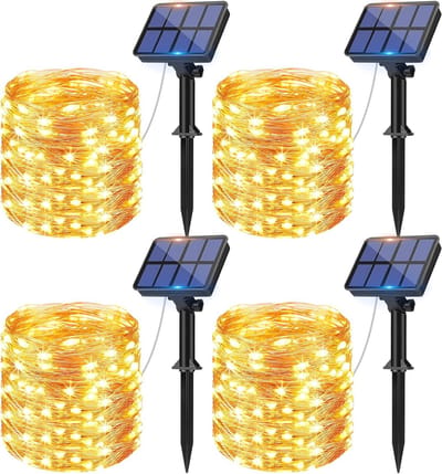 Lichtsnoer op Zonne-Energie voor Buiten - 12 m met 120 LED's - Waterdicht en Flexibel - 8 Modi voor Decoratie