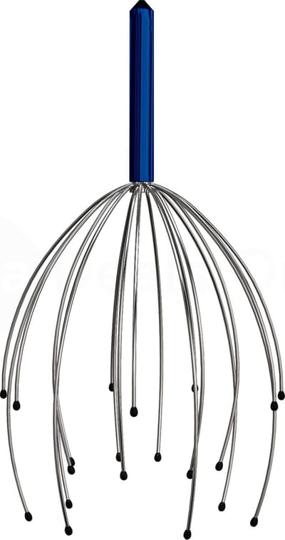 MDO Massagespin - Hoofdmassage spin - Hoofdspin - Massage - RVS - Blauw