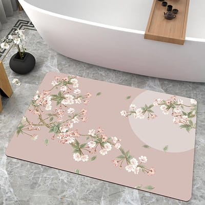 Tapis de salle de bain simple, doux, absorbant, antidérapant, pour entrée, porte de salle de bain 40 * 60CM