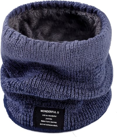 Livano Nekwarmer - Dames - Fleece - Motor - Bandana - Masker - Colsjaal - Sjaal - Gewatteerd - Skiën - Winter - Fietsen - Spijker Blauw