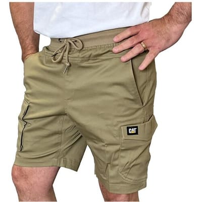 Caterpillar Korte heren cargobroek (Beige, 56)