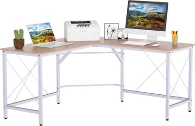Hoekbureau - Bureau - Computerbureau - Computertafel - Gaming bureau - Wit