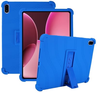 Coverup Tablethoes geschikt voor OnePlus Pad 3 Hoesje - Siliconen Back Cover met Kickstand - Blauw