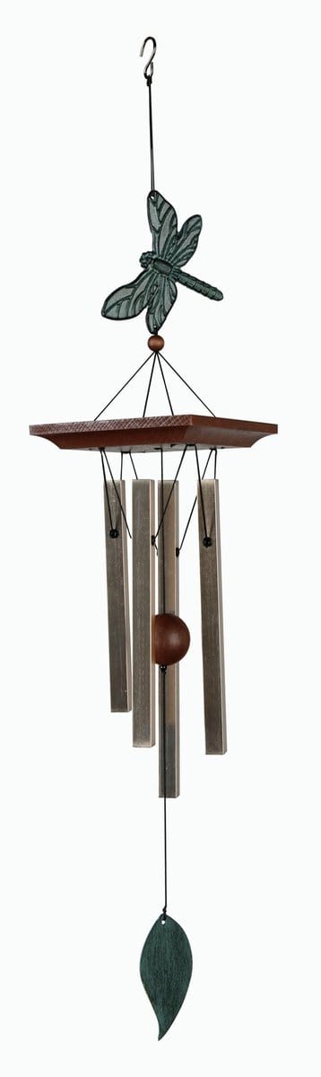 Windgong Libelle windorgel 62CM Gestemde klankbuizen Aluminium Brons