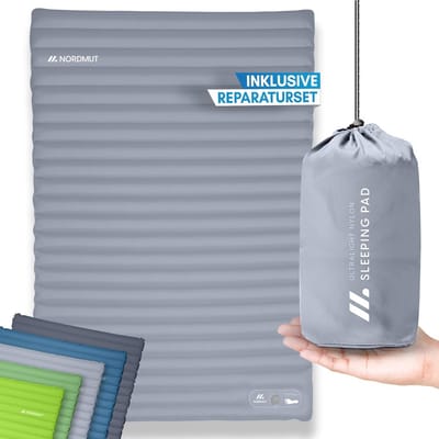 Zelfopblazende slaapmat voor 2 personen - 10 cm ultracomfortabele outdoor matras