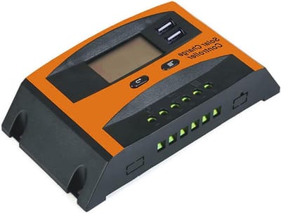 Zonne Controller - Laadregelaar LCD - Energie Beheer - Dubbele USB Poorten - 30A - Zwart