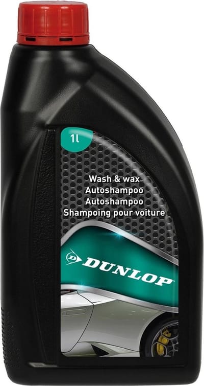 Dunlop Autoshampoo - Schuimend - Verwijdert Vet & Insecten - 1 Liter - Zwart