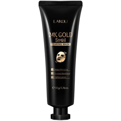 LAIKOU 24K Gouden Peel Off Masker | Mee-eters Verwijderen |Gezichtsreiniging Masker | Peel Off Masker Gezicht | Diepe Reiniging Poriën |Hydraterend Gezichtsmasker| Zwarte Puntjes Verwijderen | Huidverzorging Dames Heren | Glow Koreaan Skin Care |50ML