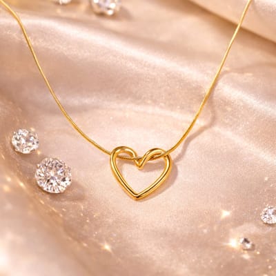 Brendoe Hartjes Ketting Dames Goudkleurig – moederdag – RVS Halsketting 18K Verguld – Afneembare Hanger – Minimalistisch – Cadeau voor Haar – moederdag cadeautje