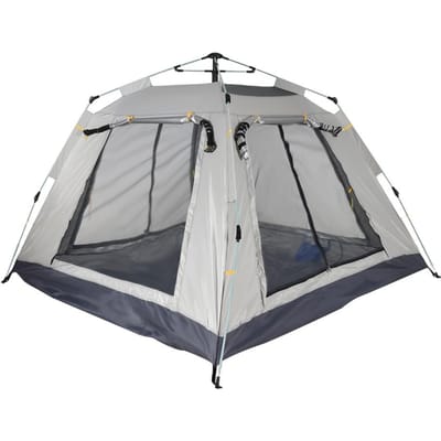 Tente de camping étanche à ouverture instantanée, tente de plage automatique facile à installer pour 3 à 5 personnes orange