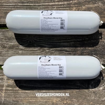 12 x 800 gram Houdbare Worsten - LAM - Zacht gestoomd vlees, glutenvrij, makkelijk voor de vakanties - Versvleeshonden