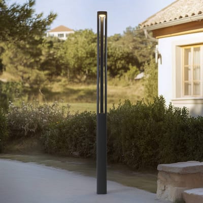 Lucande LED buitenlamp Pirron, 230 cm, antraciet, IP65
