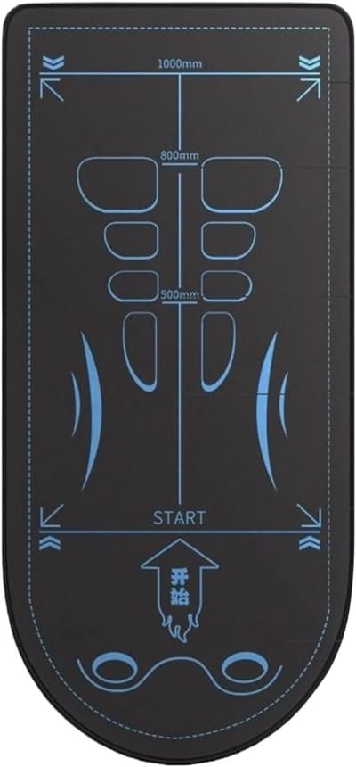 Buikspierwiel Mat - Kniebeschermer Fitness - Stabiliteit Vergroten - Hoge Dichtheid Ondersteuning - 150x60cm - Zwart
