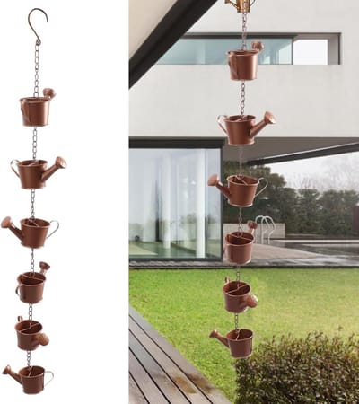 Regenketting - Waterafvoer Ketel - Tuindecoratie - Rustgevende Melodie - Niet gespecificeerd - Zwart