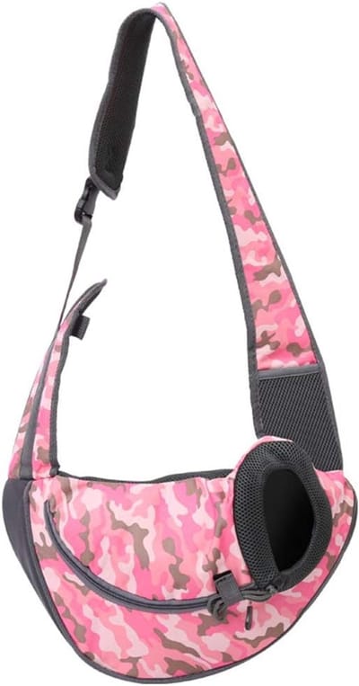 Famanu – Sling Huisdier Draagtas – Handsfree Reisschoudertas voor Honden en Katten met Verstelbare Riem en Ritssluiting
