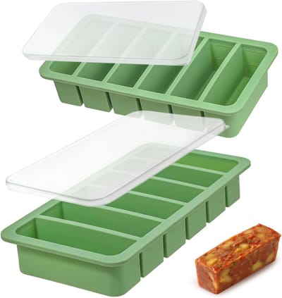 Siliconen Soepvormpjes met Deksel, 2 Stuks, Ideaal voor Voedselopslag, Vriezen en Maaltijdvoorbereiding, Perfect voor Soep, Bouillon en Saus