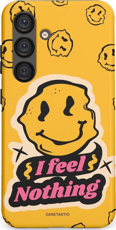 Casetastic hoesje geschikt voor Samsung Galaxy S25 - Dubbellaagse bescherming - Alles is niks - Fashion Case - Okergeel Zwart Zand