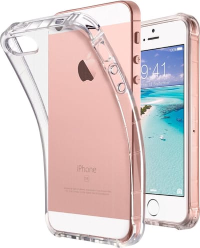 Hoesje geschikt voor iPhone 5 / 5s / SE - Clear Anti Shock Hybrid Armor Case Siliconen Back Cover Hoes Transparant